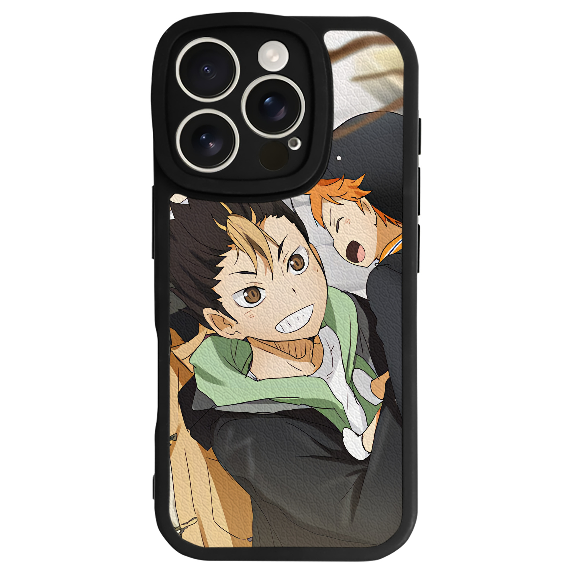 （画像用） ハイキュー!! Haikyu!! 【iPhone 16シリーズ対応】シリコンスマホケース（レザー調） 材質：シリコン